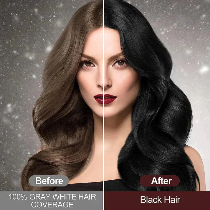 3-IN-1 BLACK HAIR DYE SHAMPOO (AYURVEDIC NO SIDE EFFECT) - Buy 1 Get 1 Free 🔥