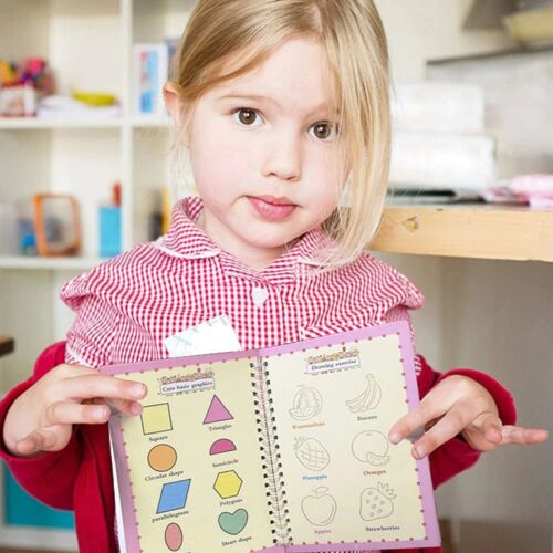 ✨Magic Practice Copybook📚, (4 Book + 1 Pen+ 10 Refill +1 Grip)✍