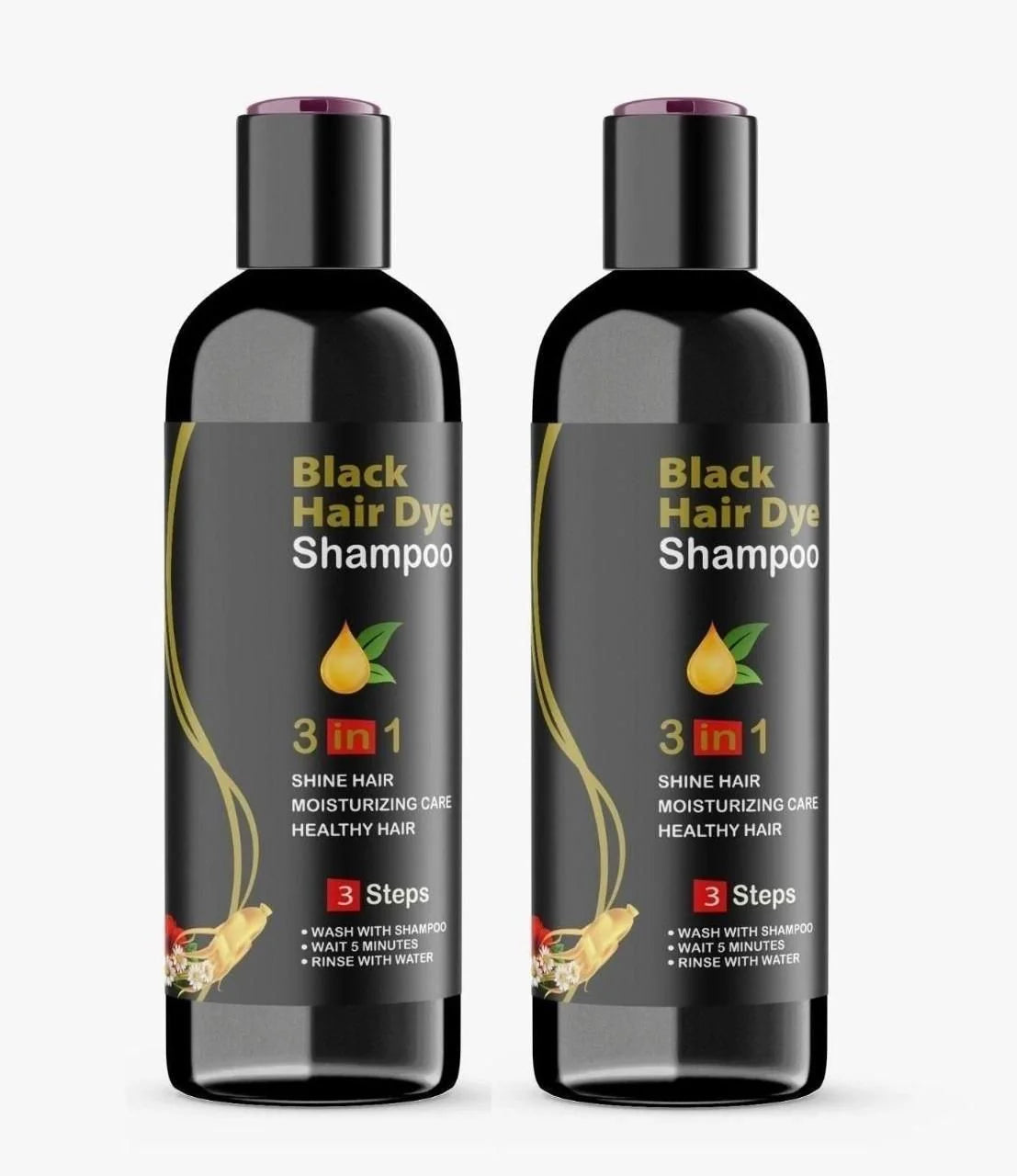 3-IN-1 BLACK HAIR DYE SHAMPOO (AYURVEDIC NO SIDE EFFECT) - Buy 1 Get 1 Free 🔥