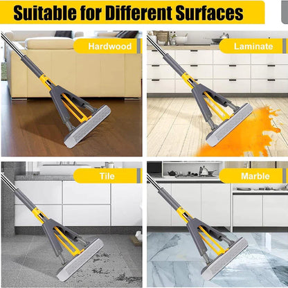 Multi-Purpose Foldable Floor Cleaning Squeeze Mop Wiper