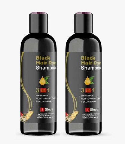 3-IN-1 BLACK HAIR DYE SHAMPOO (AYURVEDIC NO SIDE EFFECT) - Buy 1 Get 1 Free  🔥